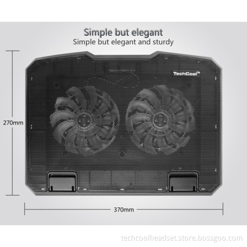 Certificate CE RoHS notebook air cooling portable black pads cooler stand